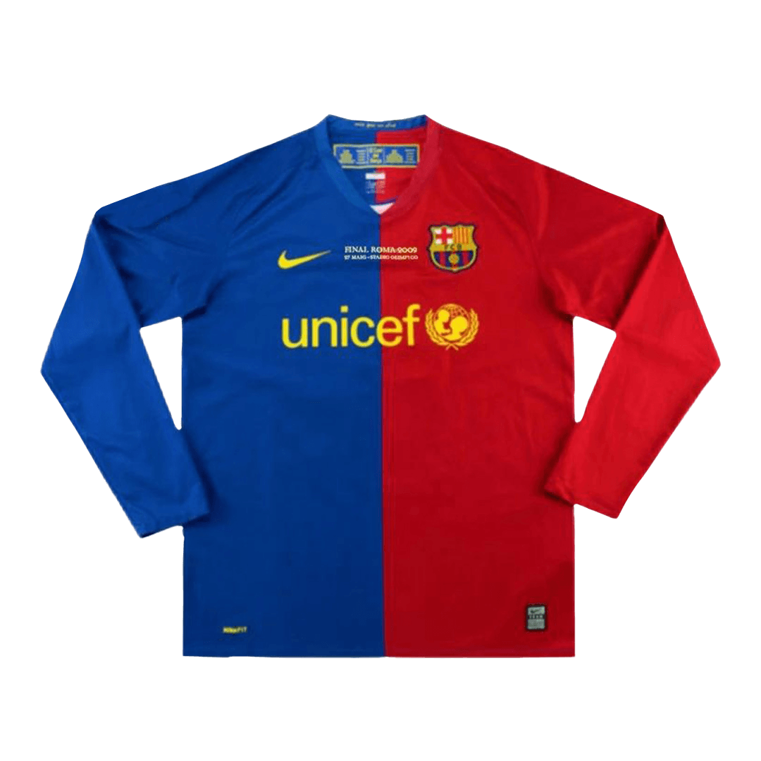 Retro MESSI #10 2008/09 Barcelona Home Long Sleeve Soccer Jersey - soccerdeal