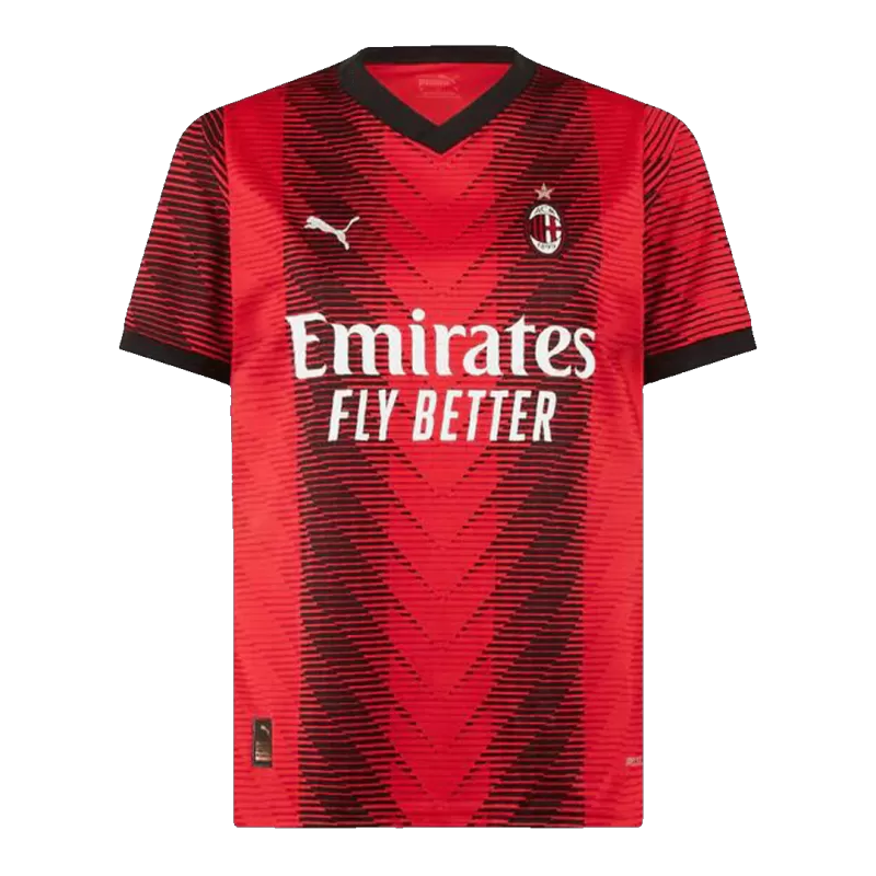 AC Milan Home Soccer Jersey Kit(Jersey+Shorts) 2023/24 - Soccerdeal