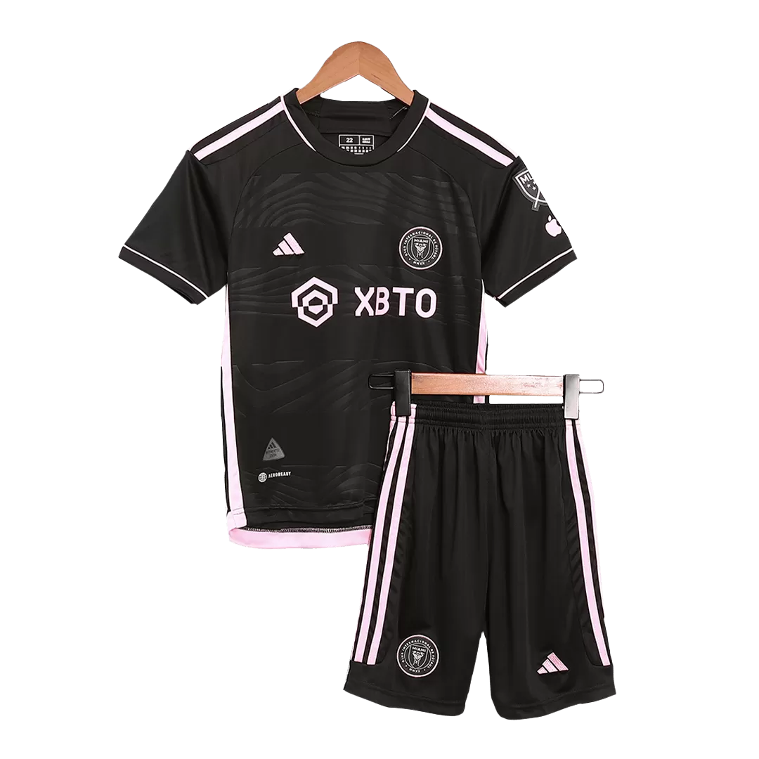 RoseLoverDesigns 10 Messi International Major League Jersey Set,23/24 Miami Away Black Jersey, Jersey Shorts Set for Kids and Adults