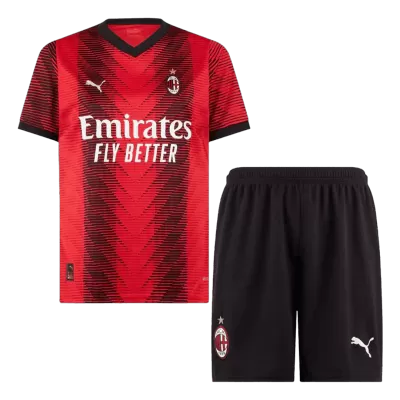 AC Milan Home Soccer Jersey Kit(Jersey+Shorts) 2023/24 - Soccerdeal