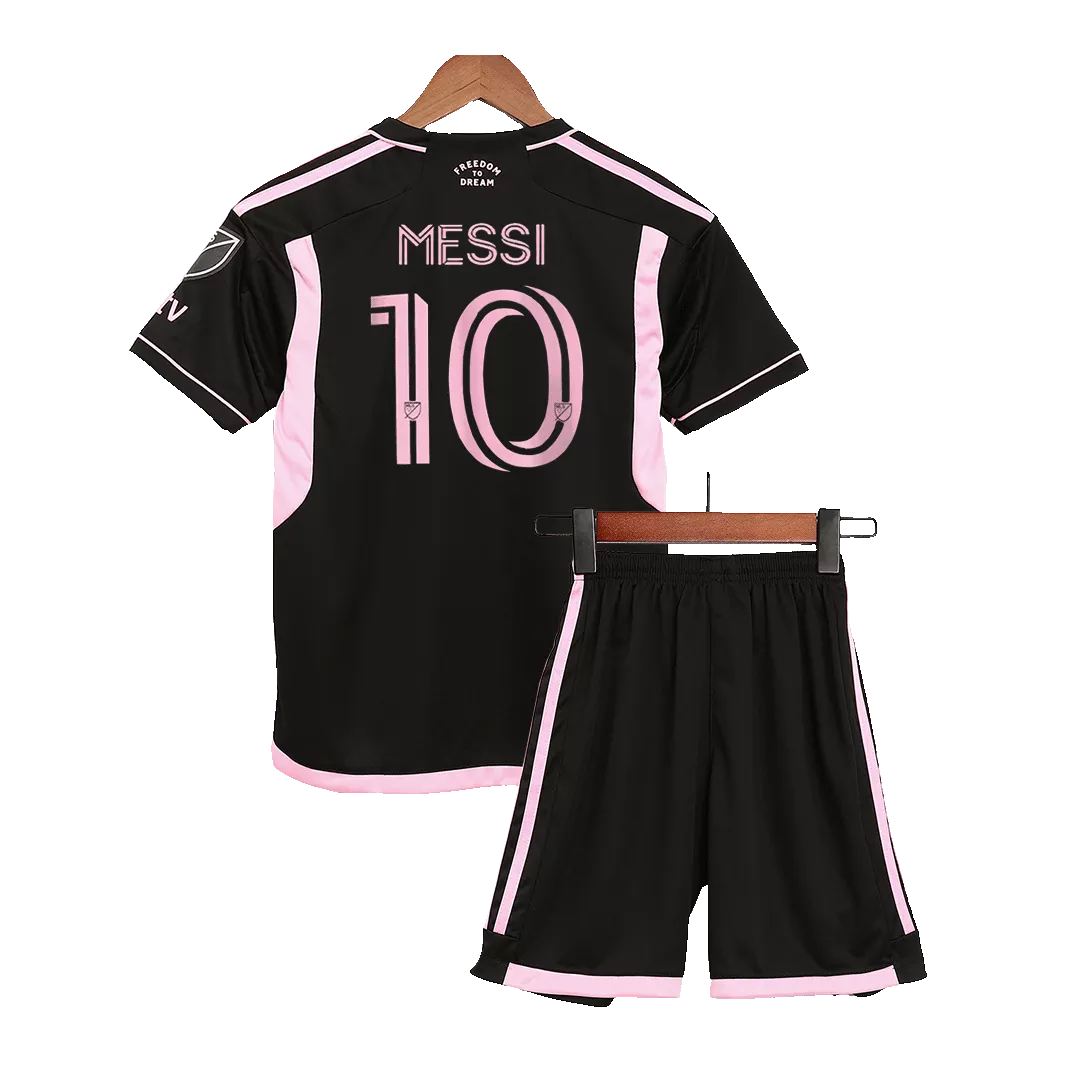 Kid's MESSI #10 Inter Miami CF Away Soccer Jersey Kit(Jersey+Shorts) 2023