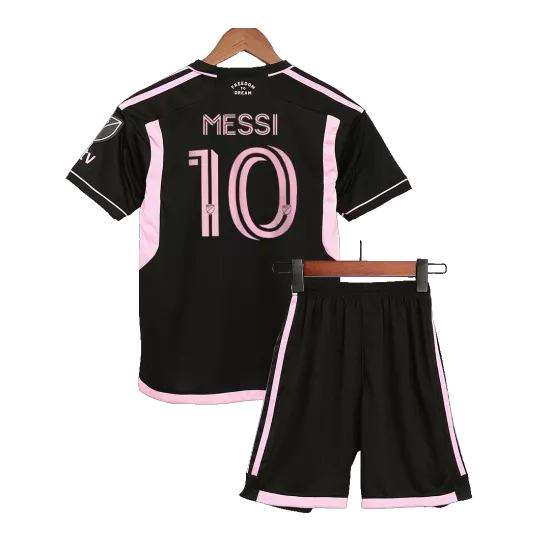 Kid's MESSI #10 Inter Miami CF Away Soccer Jersey Kit(Jersey+Shorts) 2023 - soccerdealshop