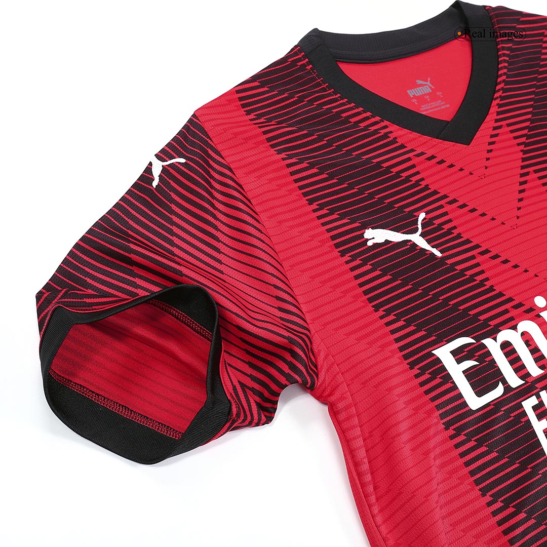 AC Milan Home Soccer Jersey Kit(Jersey+Shorts+Socks) 2023/24 - soccerdeal