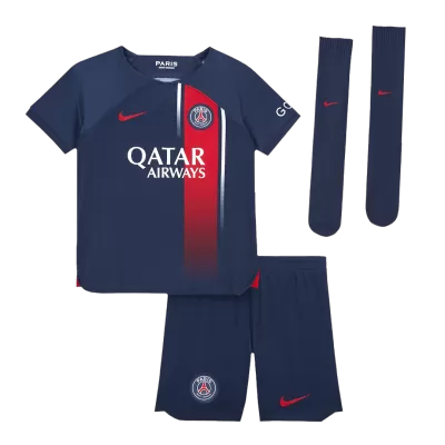 Kid's PSG Home Soccer Jersey Kit(Jersey+Shorts+Socks) 2023/24 - Soccerdeal