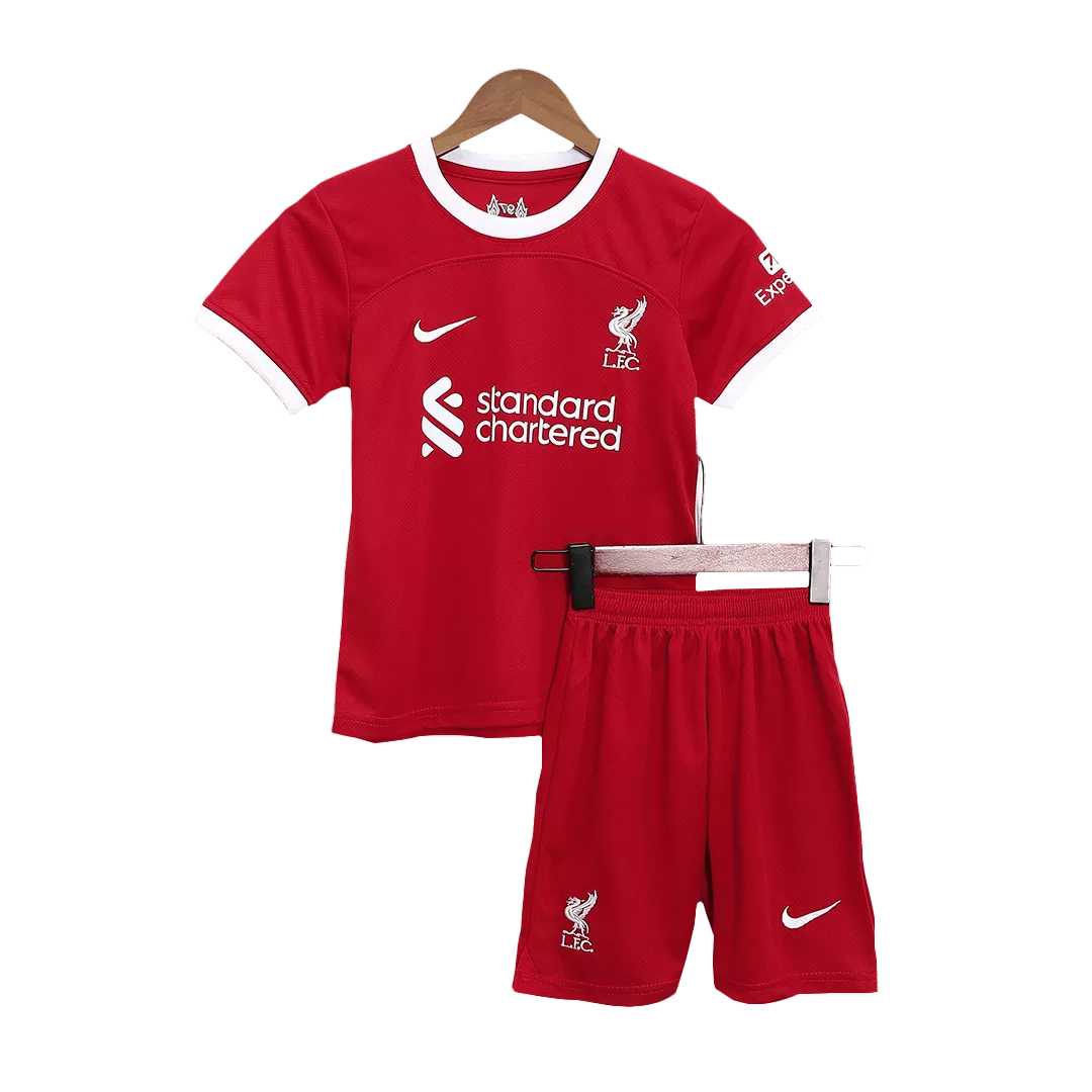 Kid's Liverpool Home Soccer Jersey Kit(Jersey+Shorts) 2023/24