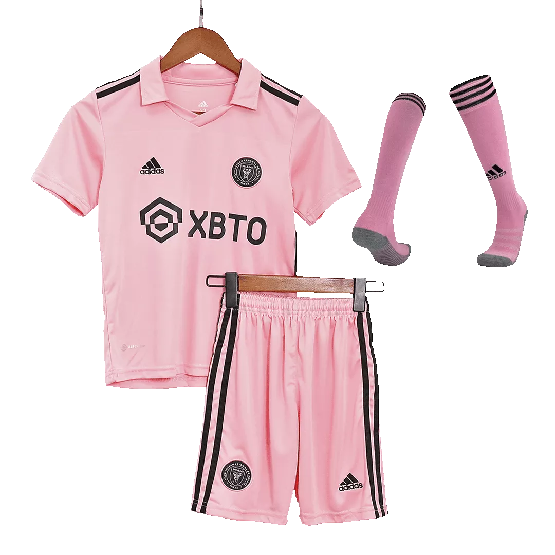 Kid's Inter Miami CF Home Soccer Jersey Kit(Jersey+Shorts+Socks) 2022