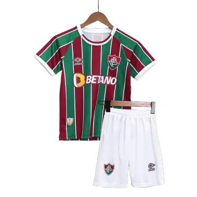 Kid's Fluminense FC Home Soccer Jersey Kit(Jersey+Shorts) 2023/24 - Soccerdeal