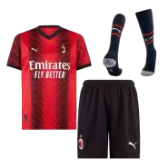 AC Milan Home Soccer Jersey Kit(Jersey+Shorts+Socks) 2023/24 - soccerdeal