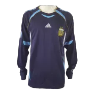 Retro 2006 Argentina Away Long Sleeve Soccer Jersey - soccerdealshop