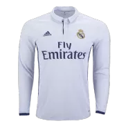 Retro 2016/17 Real Madrid Home Long Sleeve Soccer Jersey - soccerdeal