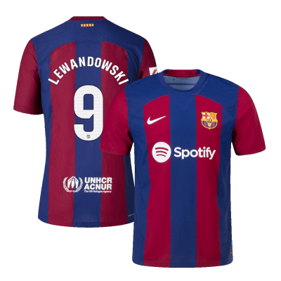 Authentic LEWANDOWSKI #9 Barcelona Home Soccer Jersey 2023/24 - Soccerdeal