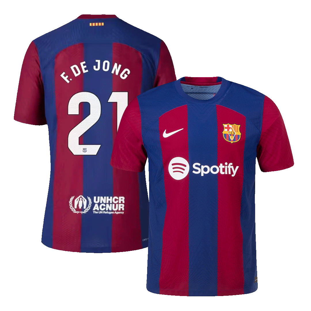Authentic F. DE JONG #21 Barcelona Home Soccer Jersey 2023/24 - soccerdeal