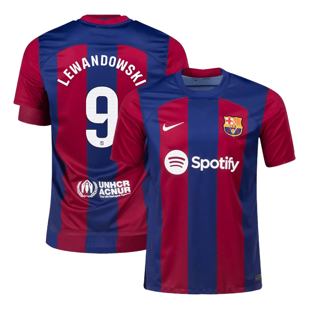 LEWANDOWSKI #9 Barcelona Home Soccer Jersey 2023/24