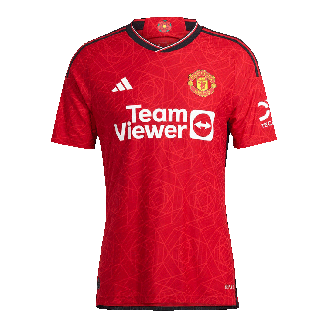 Authentic B.FERNANDES #8 Manchester United Home Soccer Jersey 2023/24 - soccerdeal