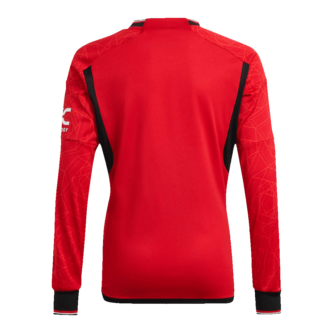 Manchester United Home Long Sleeve Soccer Jersey 2023/24 - soccerdeal