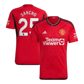 SANCHO #25 Manchester United Home Soccer Jersey 2023/24 - soccerdeal