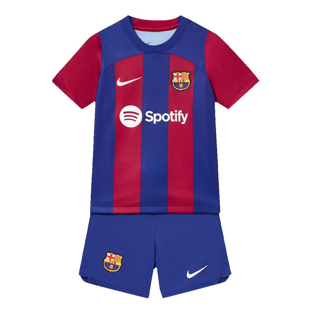 Kid's Barcelona Home Soccer Jersey Kit(Jersey+Shorts) 2023/24 - soccerdeal
