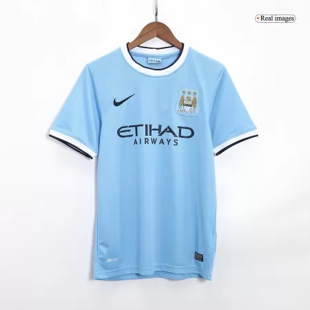 Retro 2013/14 Manchester City Home Soccer Jersey - Soccerdeal