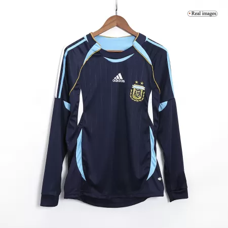 Retro 2006 Argentina Away Long Sleeve Soccer Jersey - Soccerdeal