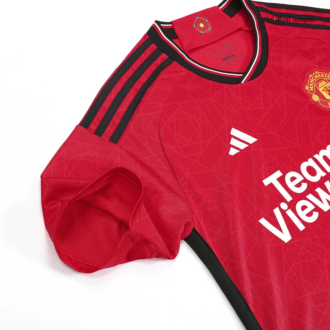 Red adidas Manchester United FC 2023/24 Home Kit Children