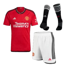 Manchester United Home Soccer Jersey Kit(Jersey+Shorts+Socks) 2023/24 - soccerdealshop