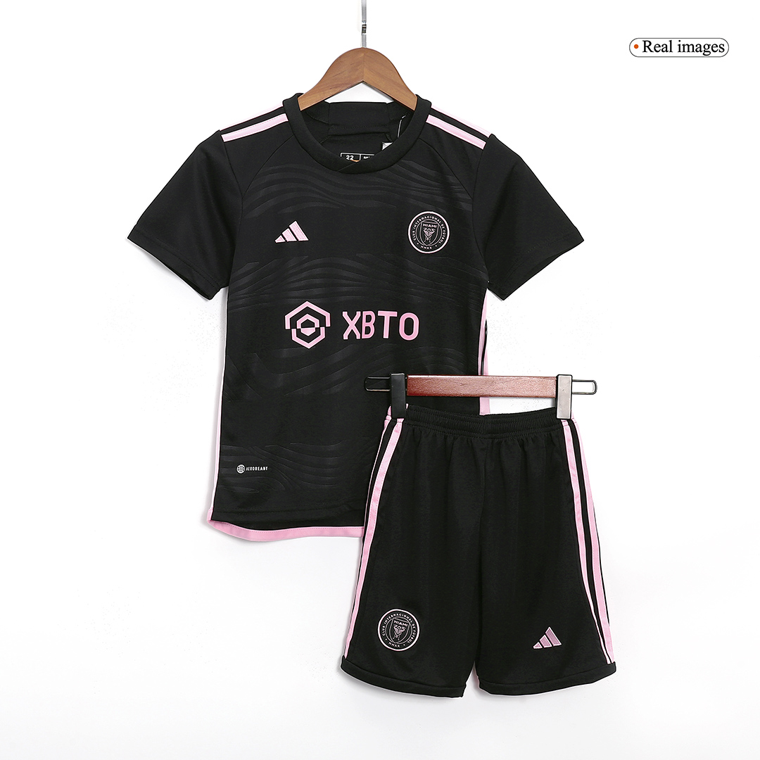 Kid's MESSI #10 Inter Miami CF Away Soccer Jersey Kit(Jersey+Shorts) 2023/24 - soccerdeal