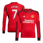 MOUNT #7 Manchester United Home Long Sleeve Soccer Jersey 2023/24 - soccerdealshop