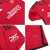 Kid's Manchester United Home Soccer Jersey Kit(Jersey+Shorts) 2023/24 - Soccerdeal