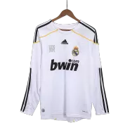 Retro 2009/10 Real Madrid Home Long Sleeve Soccer Jersey - soccerdealshop