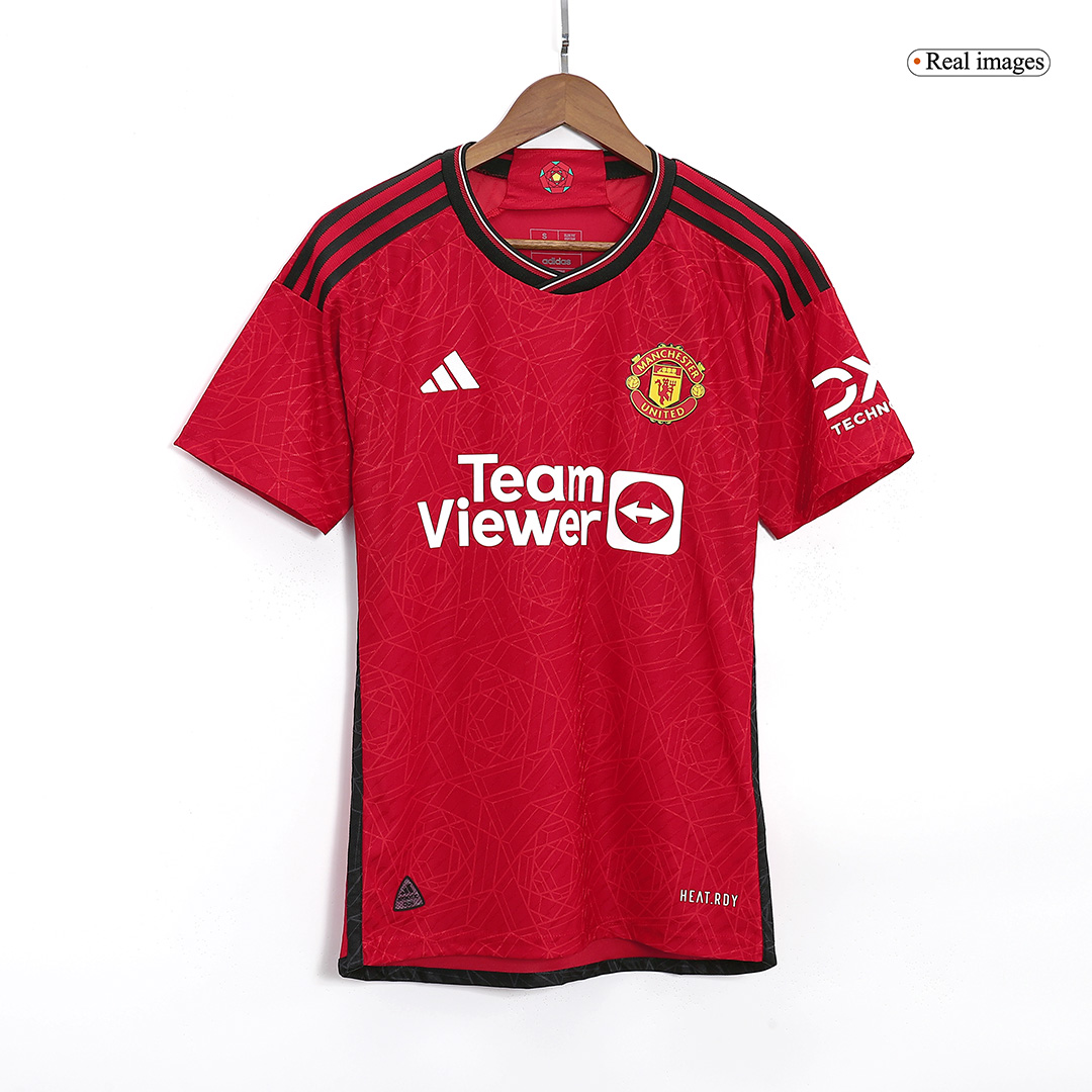 Authentic Manchester United Home Soccer Jersey Kit(Jersey+Shorts+Socks) 2023/24 - soccerdeal