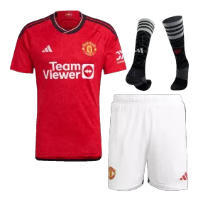 Manchester United Home Soccer Jersey Kit(Jersey+Shorts+Socks) 2023/24 - soccerdealshop