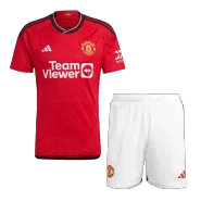 Authentic Manchester United Home Soccer Jersey Kit(Jersey+Shorts) 2023/24 - soccerdealshop