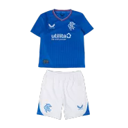 Kid's Glasgow Rangers Home Soccer Jersey Kit(Jersey+Shorts) 2023/24 - soccerdealshop