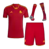 Roma Home Soccer Jersey Kit(Jersey+Shorts+Socks) 2023/24 - Soccerdeal