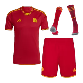 Roma Home Soccer Jersey Kit(Jersey+Shorts+Socks) 2023/24 - soccerdealshop