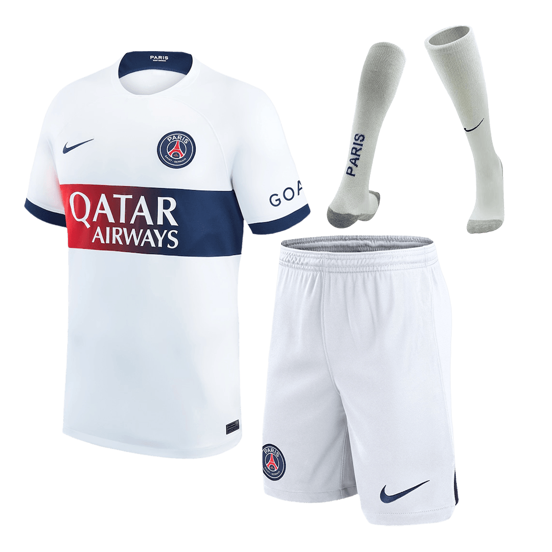 PSG Away Soccer Jersey Kit(Jersey+Shorts+Socks) 2023/24 - soccerdeal