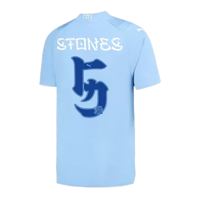 STONES #5 Manchester City Japanese Tour Printing Home Soccer Jersey 2023/24 - Soccerdeal