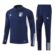 Kid's Italy Zipper Sweatshirt Kit(Top+Pants) 2023/24 - soccerdealshop
