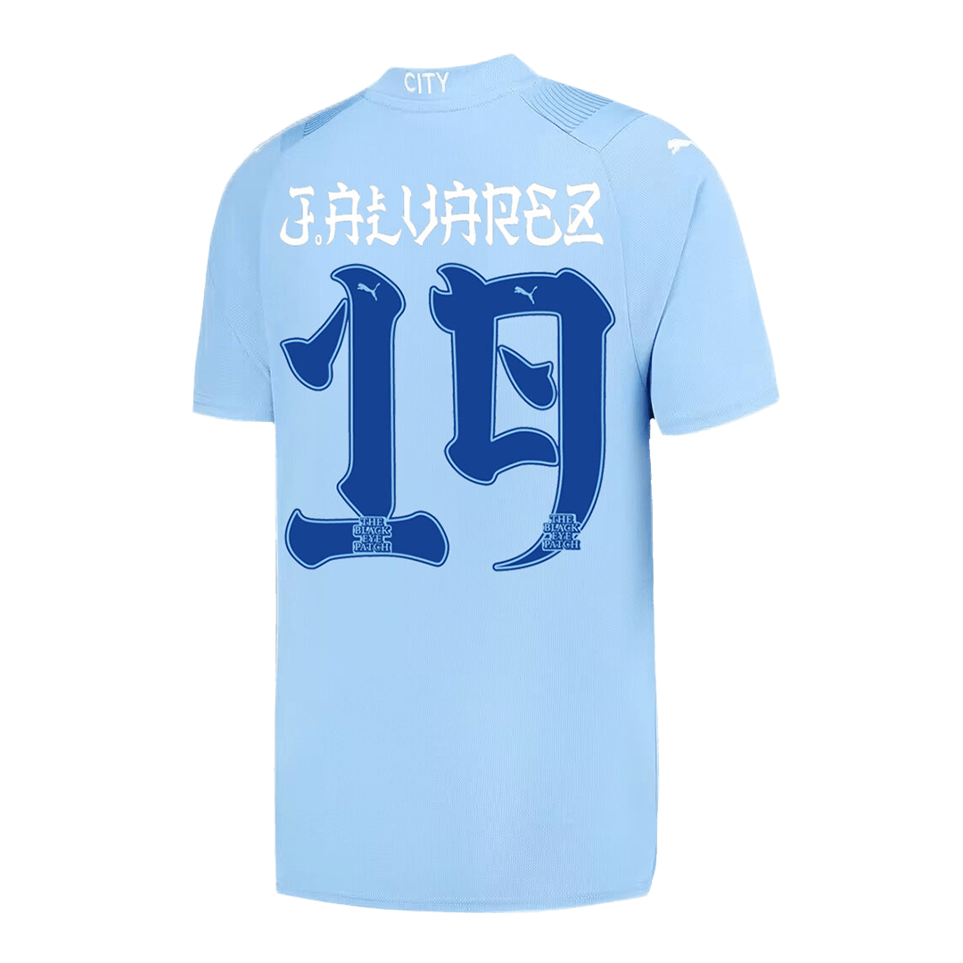 J.ALVAREZ #19 Manchester City Home Soccer Jersey 2023/24 - Soccerdeal