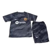 Kid's Barcelona Goalkeeper Soccer Jersey Kit(Jersey+Shorts) 2023/24 - soccerdealshop