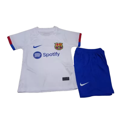 Kid's Barcelona Away Soccer Jersey Kit(Jersey+Shorts) 2023/24 - Soccerdeal