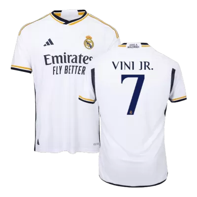 Authentic VINI JR. #7 Real Madrid Home Soccer Jersey 2023/24 - Soccerdeal