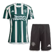 Manchester United Away Soccer Jersey Kit(Jersey+Shorts) 2023/24 - soccerdealshop