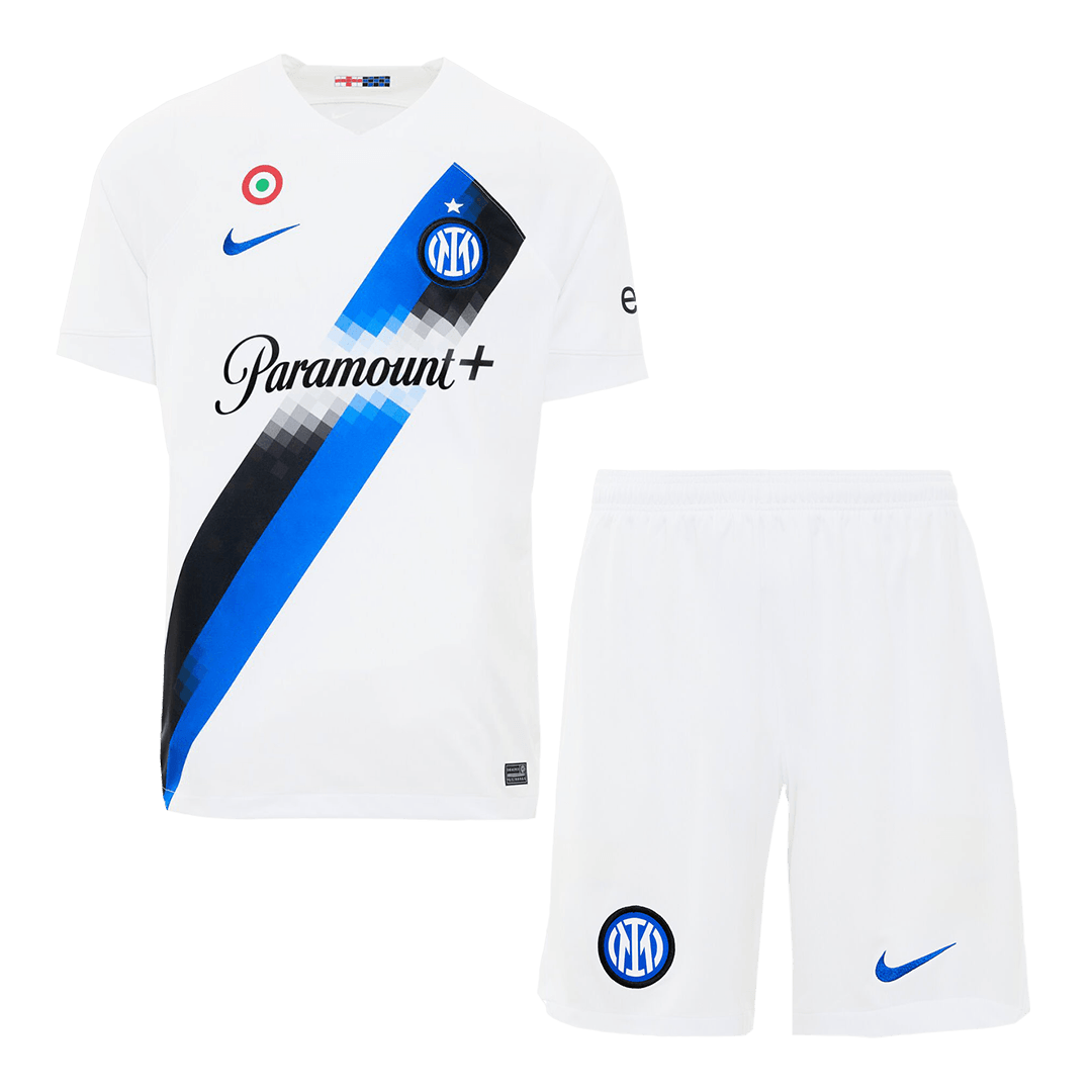 Inter Milan Away Soccer Jersey Kit(Jersey+Shorts) 2023/24 - soccerdeal