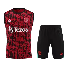 Manchester United Sleeveless Training Kit (Top+Shorts) 2023/24 - soccerdealshop