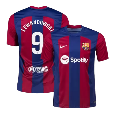 LEWANDOWSKI #9 Barcelona Home Soccer Jersey 2023/24 - Soccerdeal