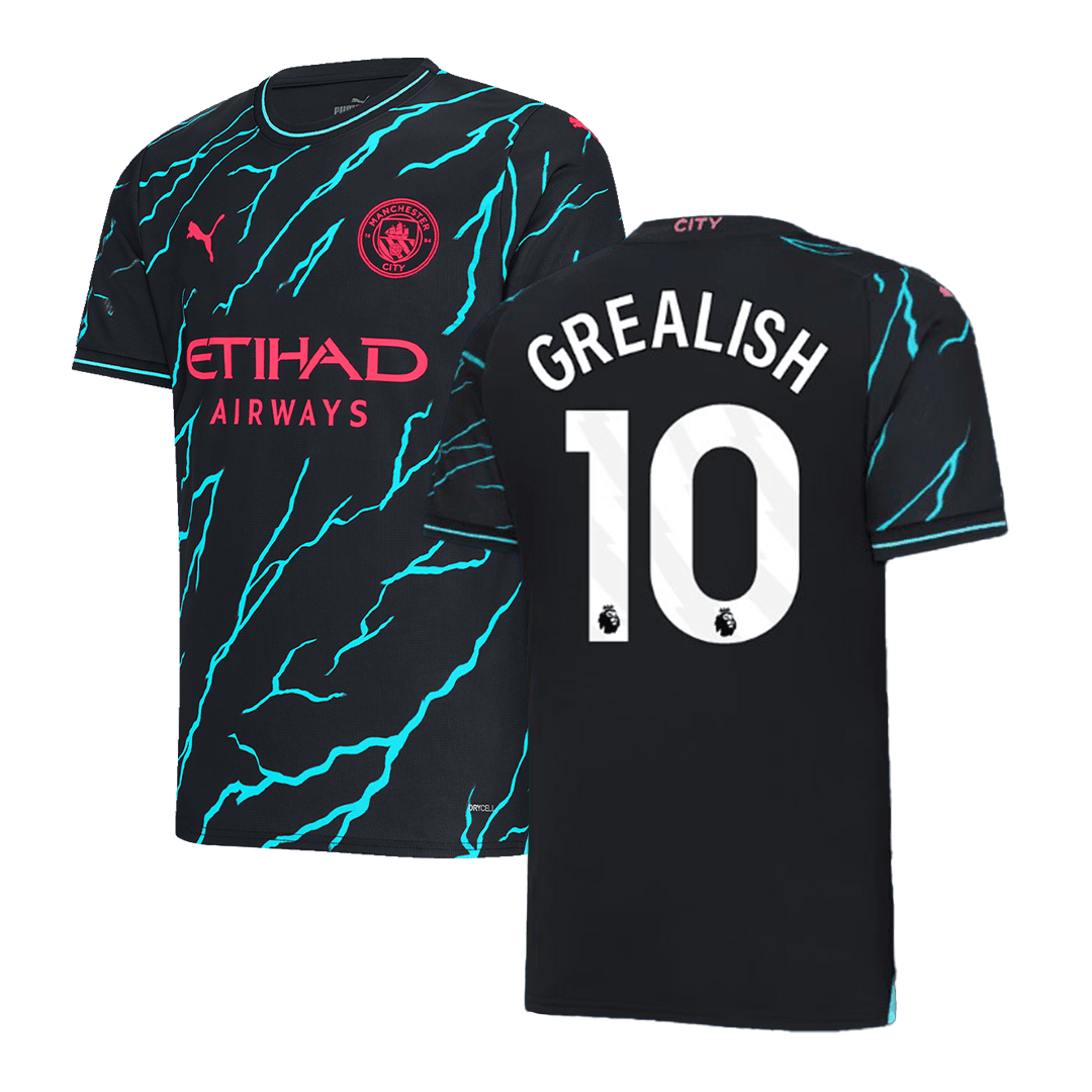 GREALISH #10 Manchester City Third Away Soccer Jersey 2023/24 - soccerdeal