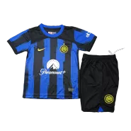 Kid's Inter Milan Home Soccer Jersey Kit(Jersey+Shorts) 2023/24 - soccerdealshop