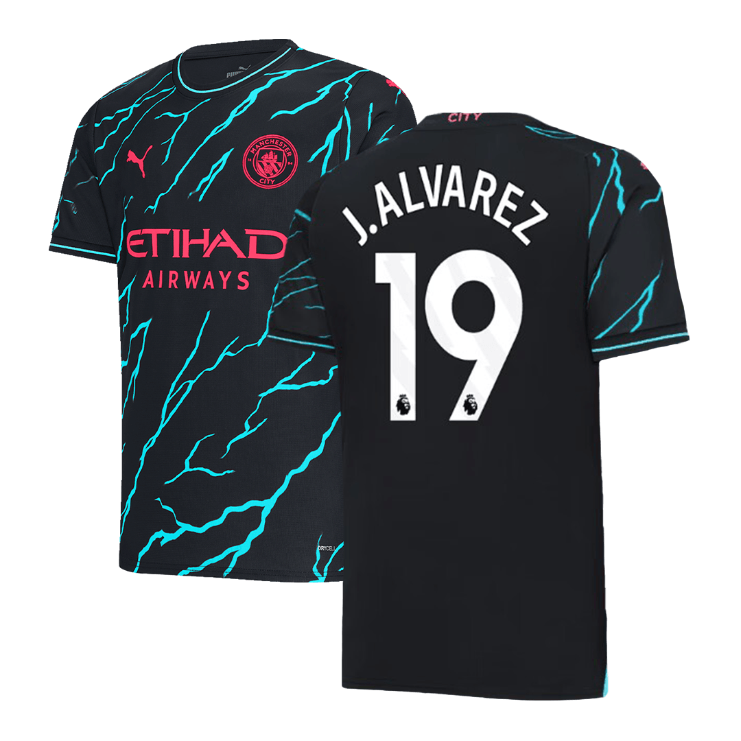 J.ALVAREZ #19 Manchester City Third Away Soccer Jersey 2023/24 - soccerdeal