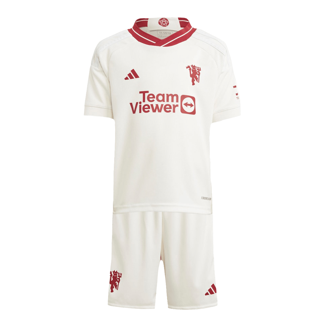 Kid's Manchester United Third Away Soccer Jersey Kit(Jersey+Shorts+Socks) 2023/24 - soccerdeal